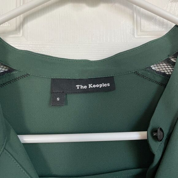 The Kooples green button down blouse size S - Picture 2 of 8